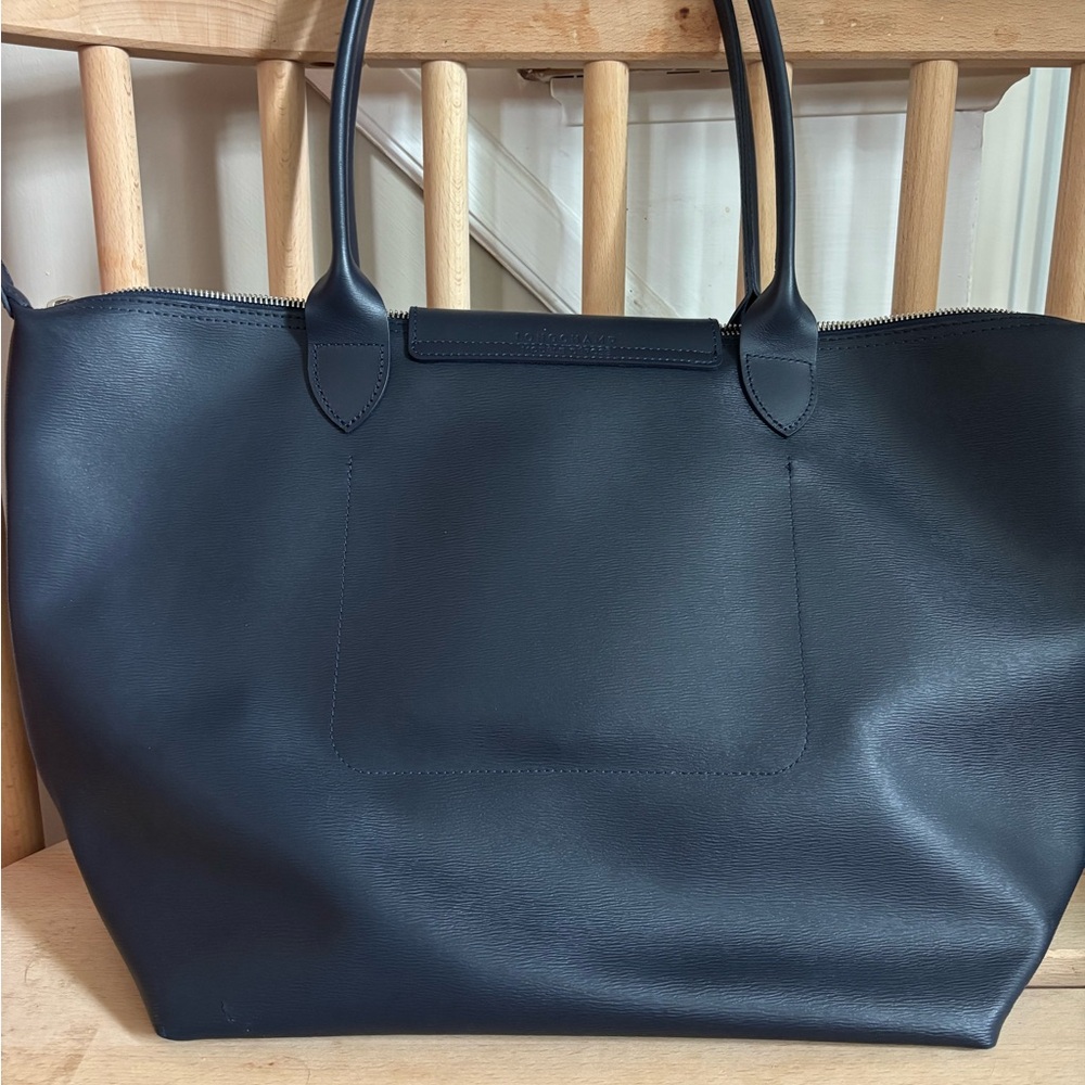 Longchamp Le Pliage City Tote Navy Large - Picture 2 of 8